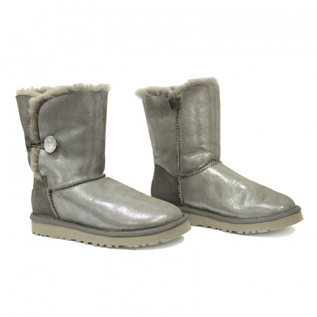 Угги UGG А-1002174W н.замша/текст/мех  (36, Серый)