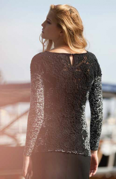 Джемпер жен. LEO GUY CH679 (4, Nero/Grey)